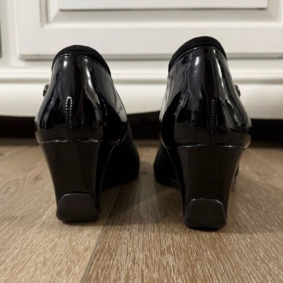 Anne Klein Sport Women's Black Wedge Shoe Sz 7.5 - Picture 5 of 10